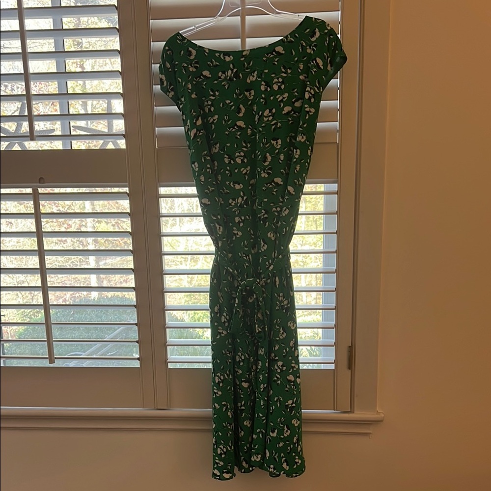 Green Floral Midi Dress